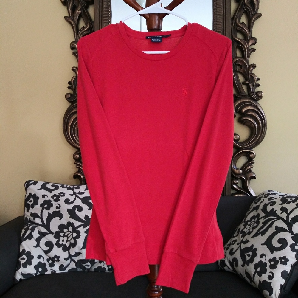 Ralph Lauren women's long sleeve golf tee.  Size L